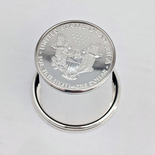 Silver Dollar Shot Glass (50SD) Bottom
